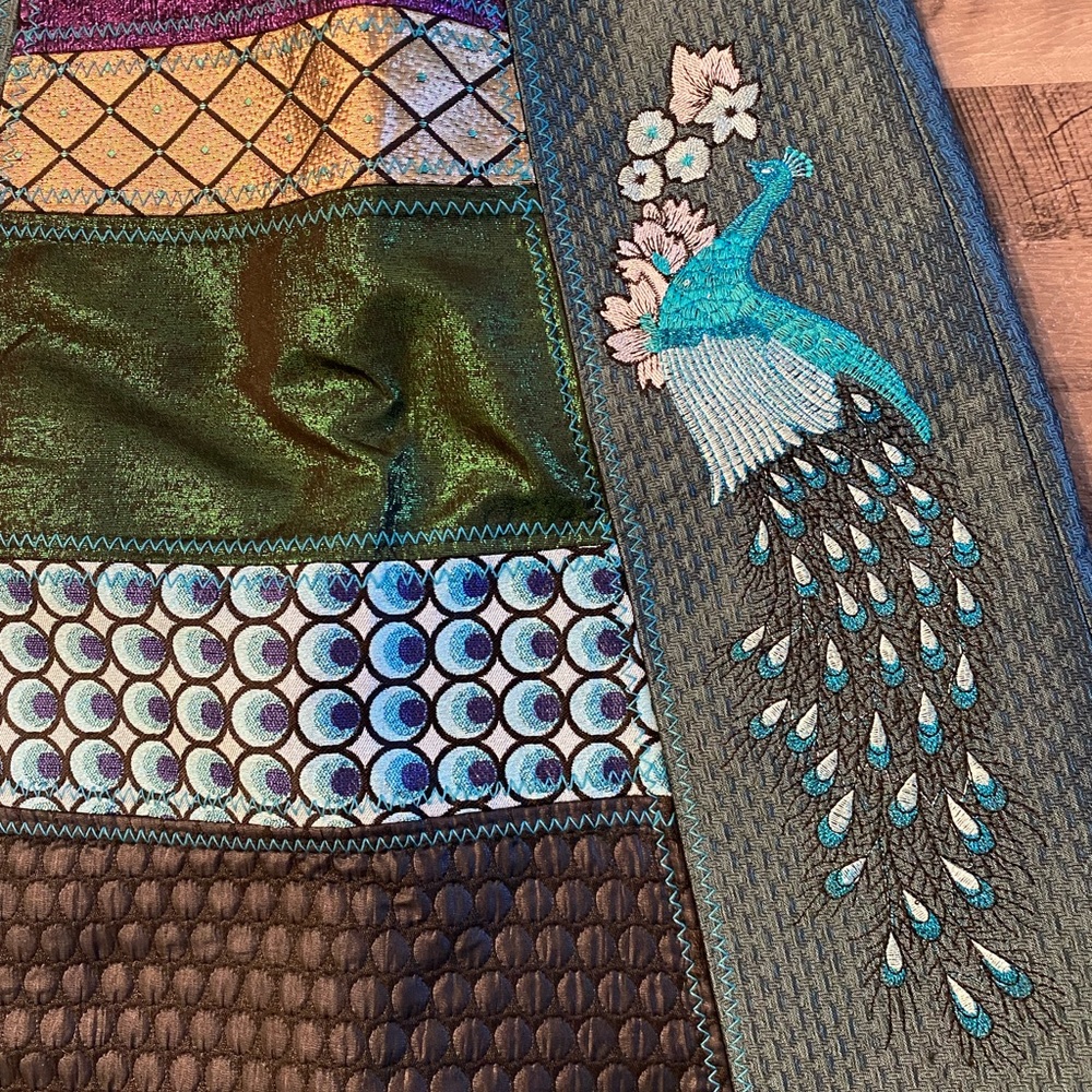 Desigual Skirt, peacock and floral patchwork - Picture 5 of 6